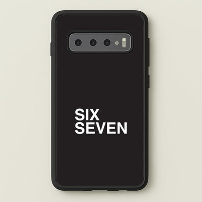 6 7 Black Galaxy S10 Case