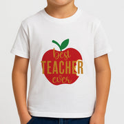 Apple Best Teacher Ever Kids T-Shirt 4