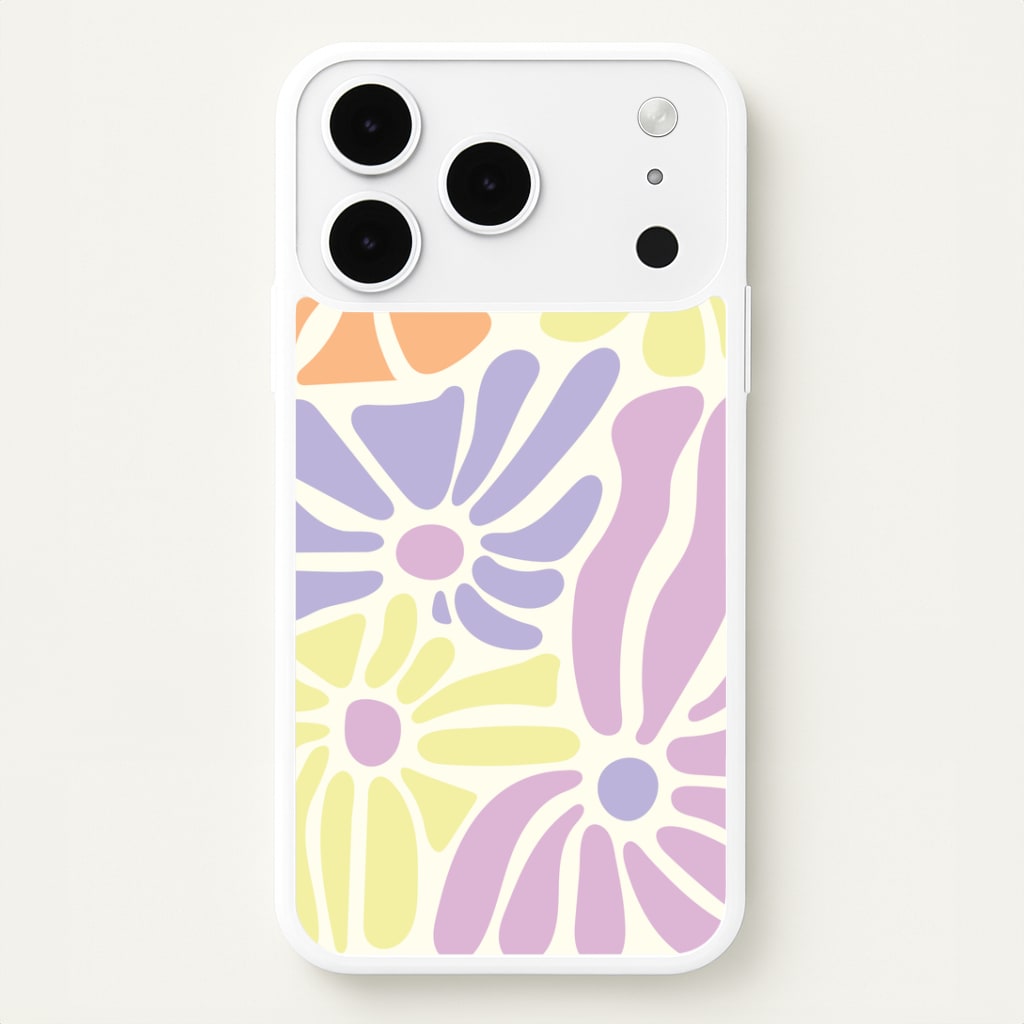 Pastel Abstract Flowers Phone Case