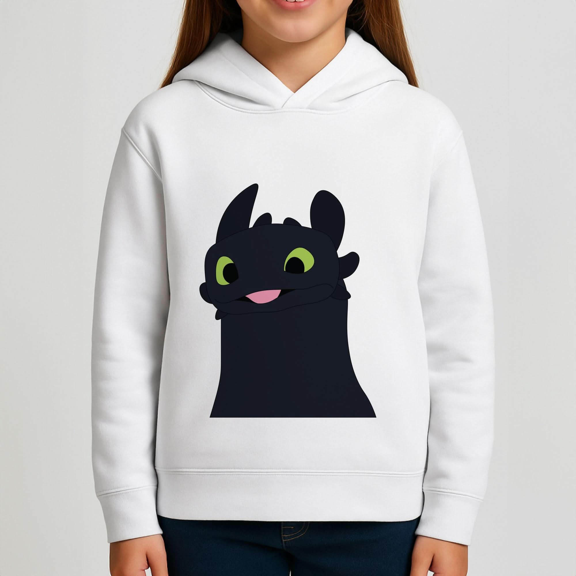 Black Fury Dragon Girls Hoodie