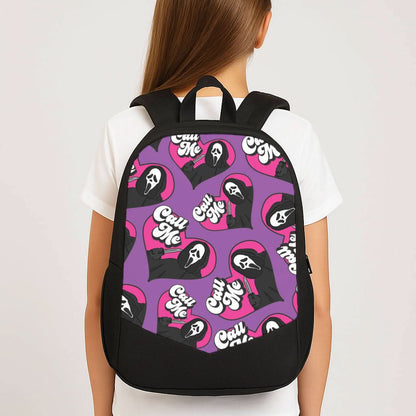 Call Me Heart Pattern School Bag