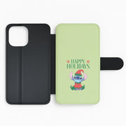 Cute Blue Alien Elf Flip / Wallet Phone Case 2