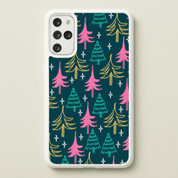 Colourful Sketched Christmas Trees Pattern Galaxy S20 Plus Case