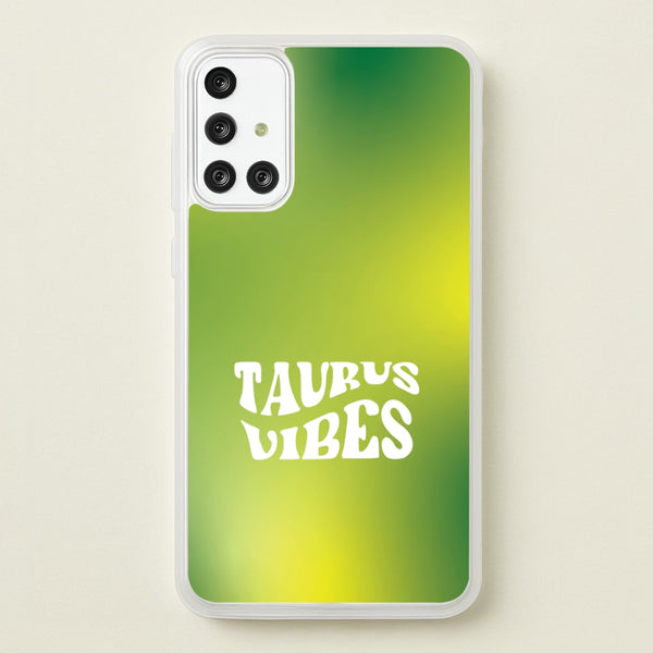 Taurus Vibes Gradient Zodiac Galaxy A71 Case