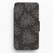 Spiderweb Hearts Pattern Flip / Wallet Phone Case 1