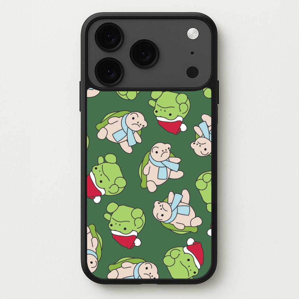Grumpy Christmas Plushies Pattern iPhone 17 Pro Case