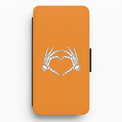 Skeleton Heart Flip / Wallet Phone Case