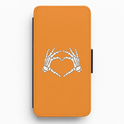 Skeleton Heart Flip / Wallet Phone Case