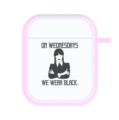 On Wednesdays We Wear Black AirPods Case
