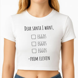 Eleven's Christmas List Crop Top