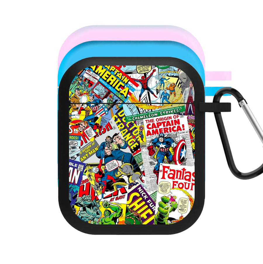 Marvel Comics Pattern AirPods Case