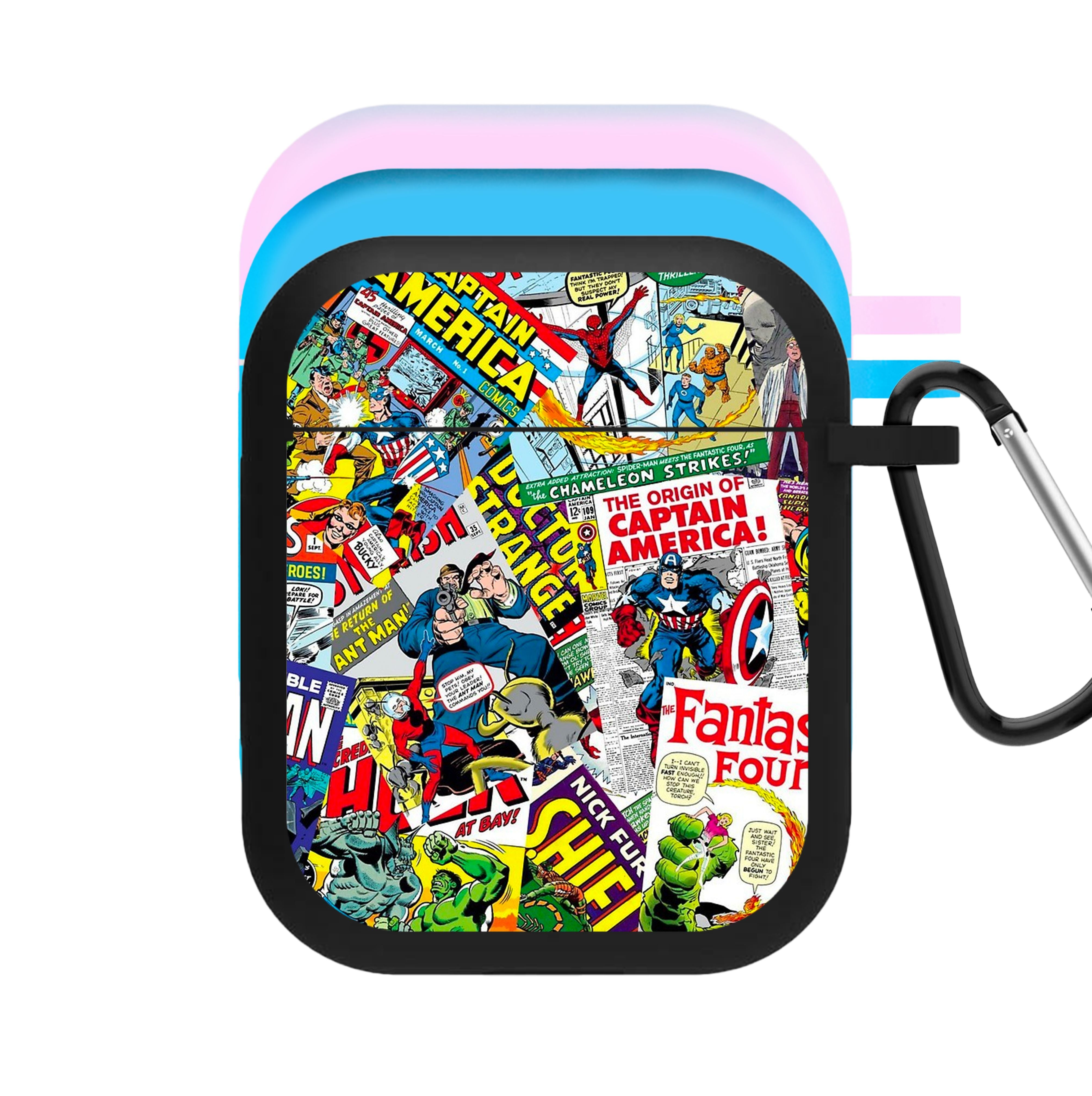 Superhero Comic Comics Pattern AirPods Case