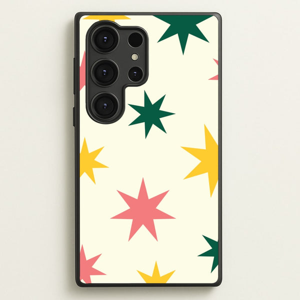 Colourful Christmas Stars Pattern Galaxy S25 Ultra Case