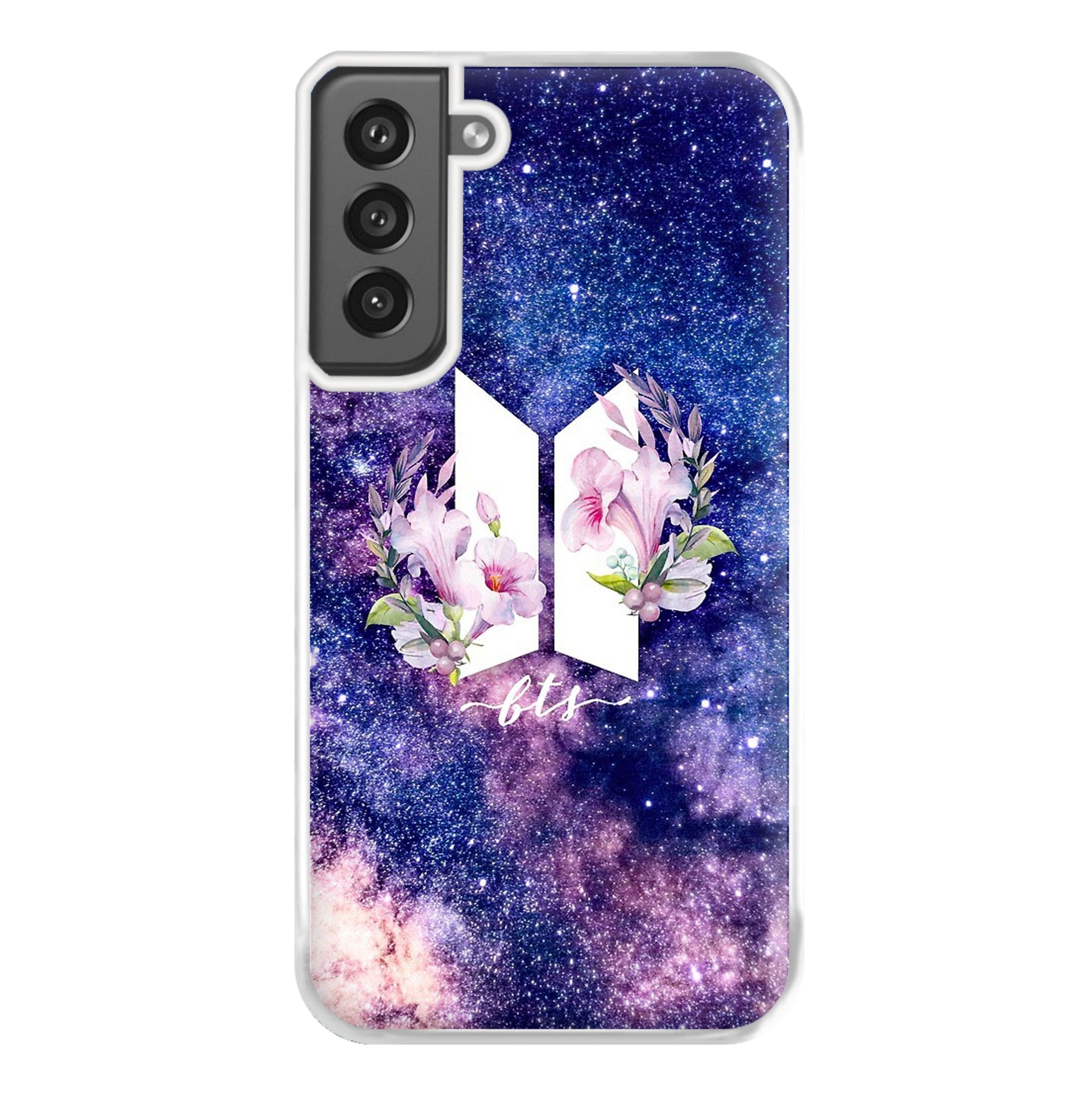 Galaxy Floral K-Pop Band Logo Phone Case