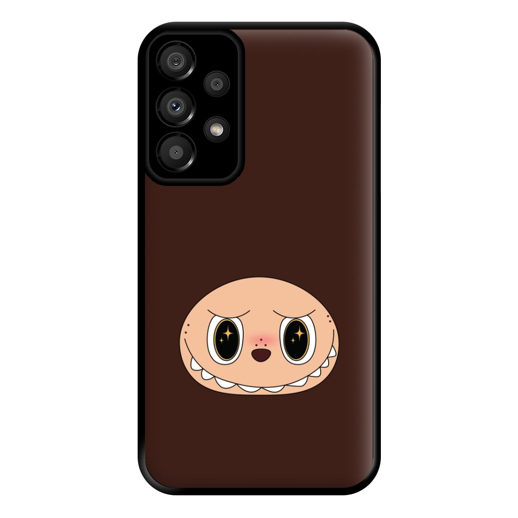 Cute Brown Monster Face Galaxy A33 Case