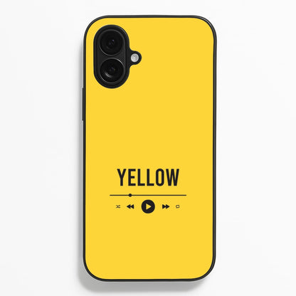 Yellow Music Player iPhone 16 Plus Case
