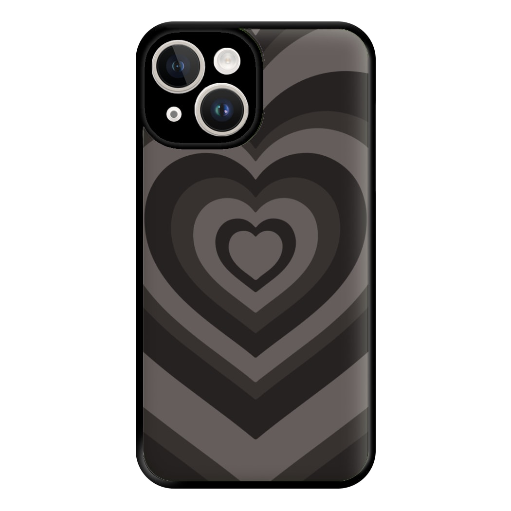 Abstract Black Heart iPhone 15 Case