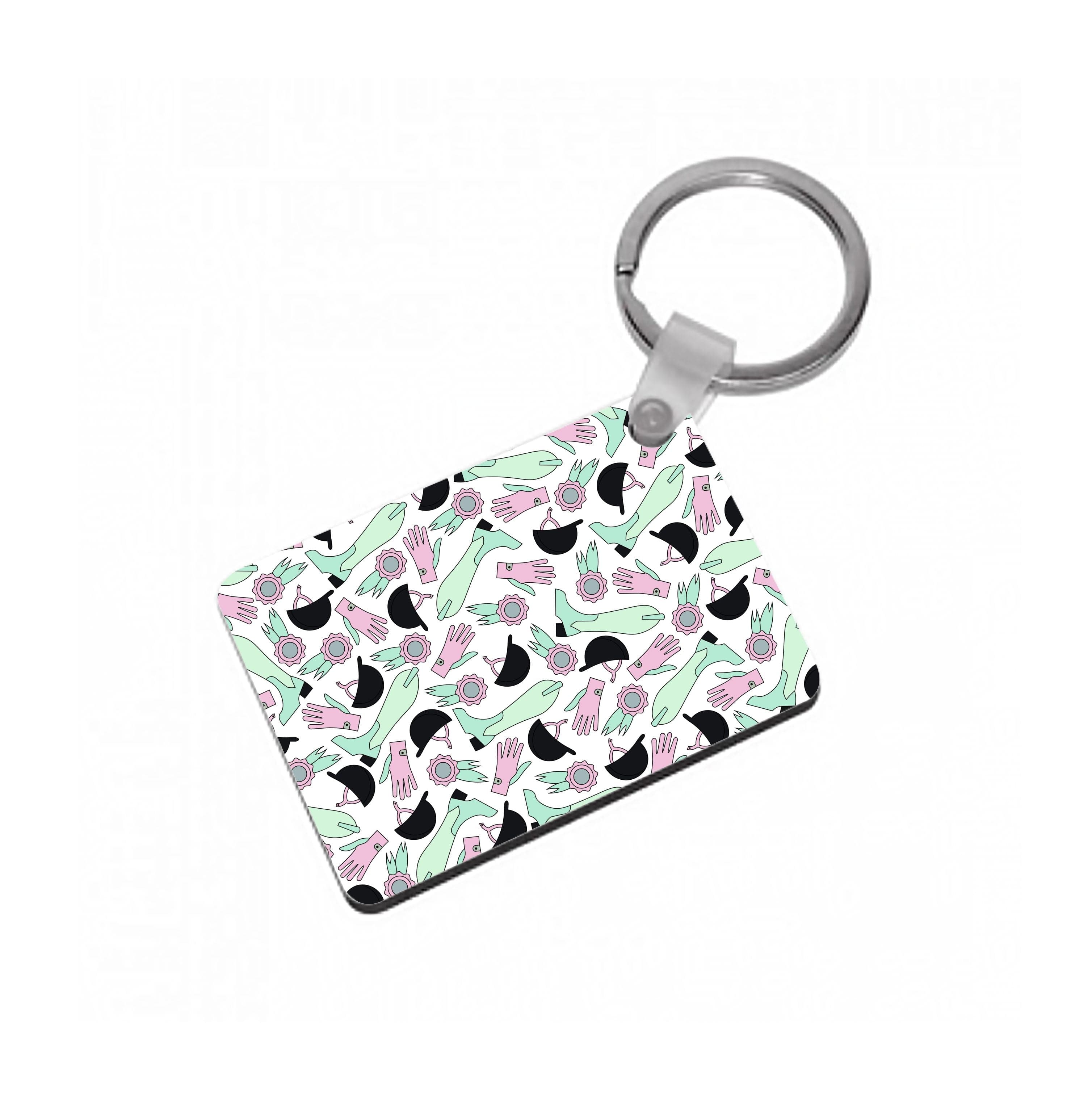 Clothing Patterns - Horses Keyring