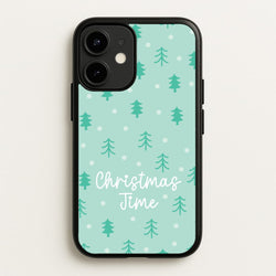 Cute Xmas Trees Pattern iPhone 12 / 12 Pro Case