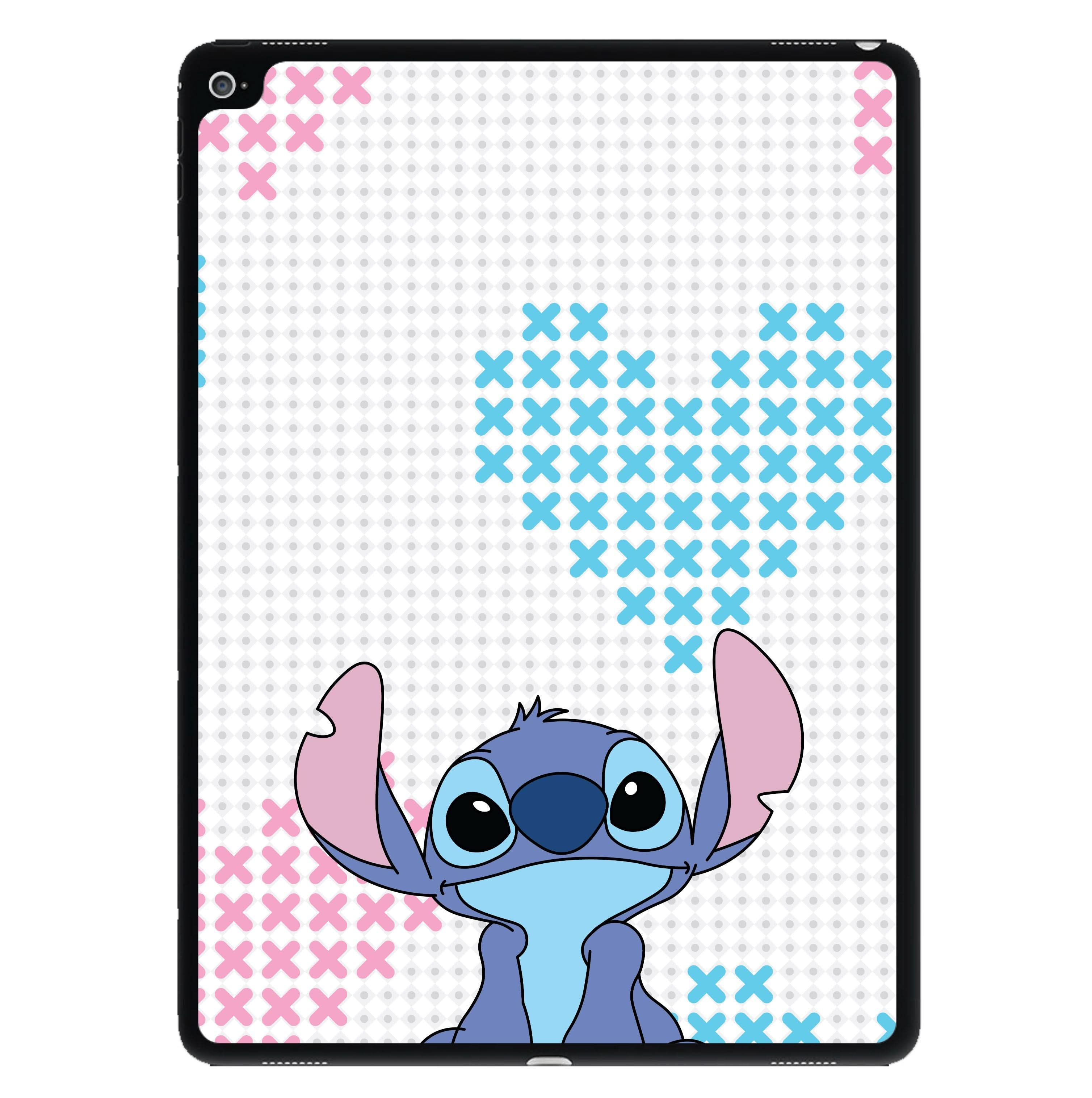 Blue Alien Hearts iPad Case