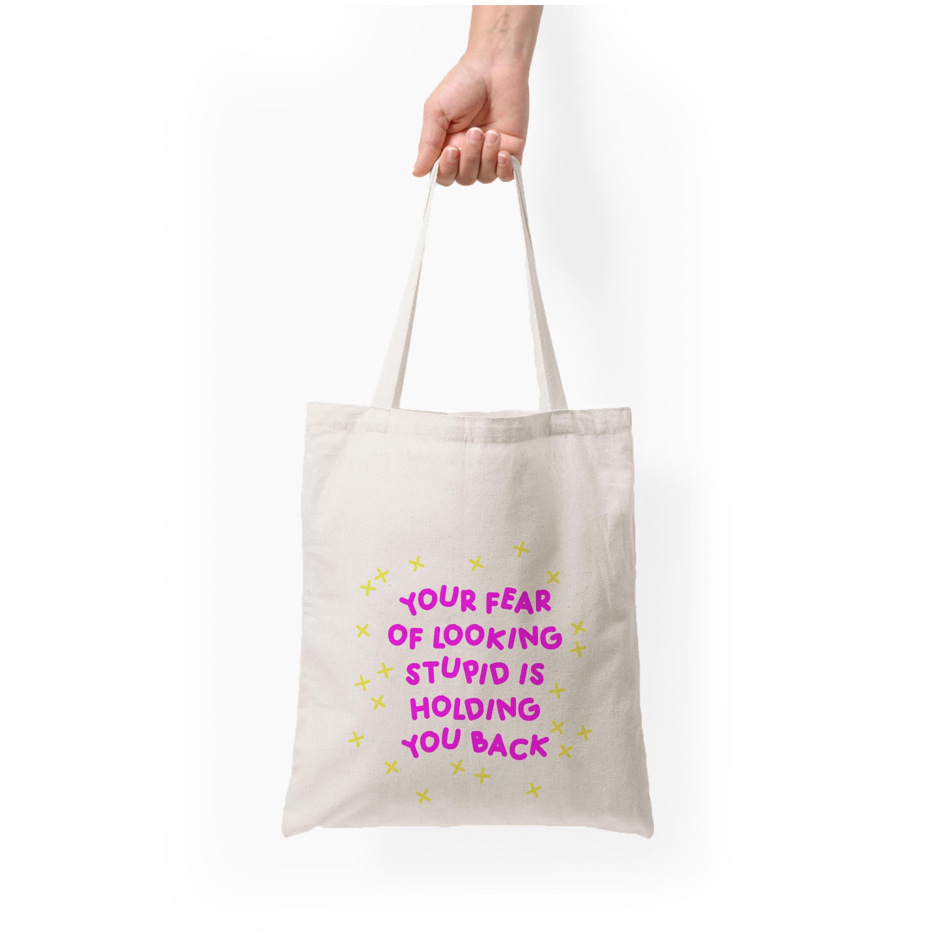 Your Fear Of Looking Stupid Is Holding You Back - Aesthetic Quote Tote Bag