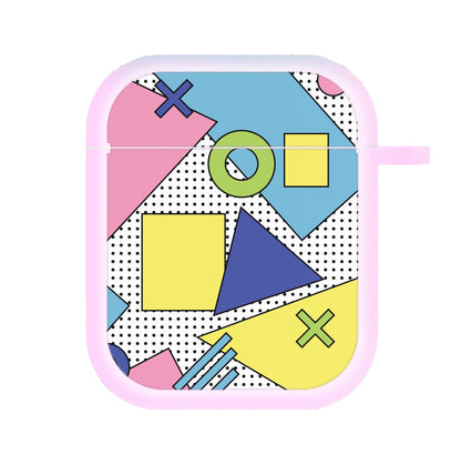 Geometric Abstract Shapes Pattern AirPods Case