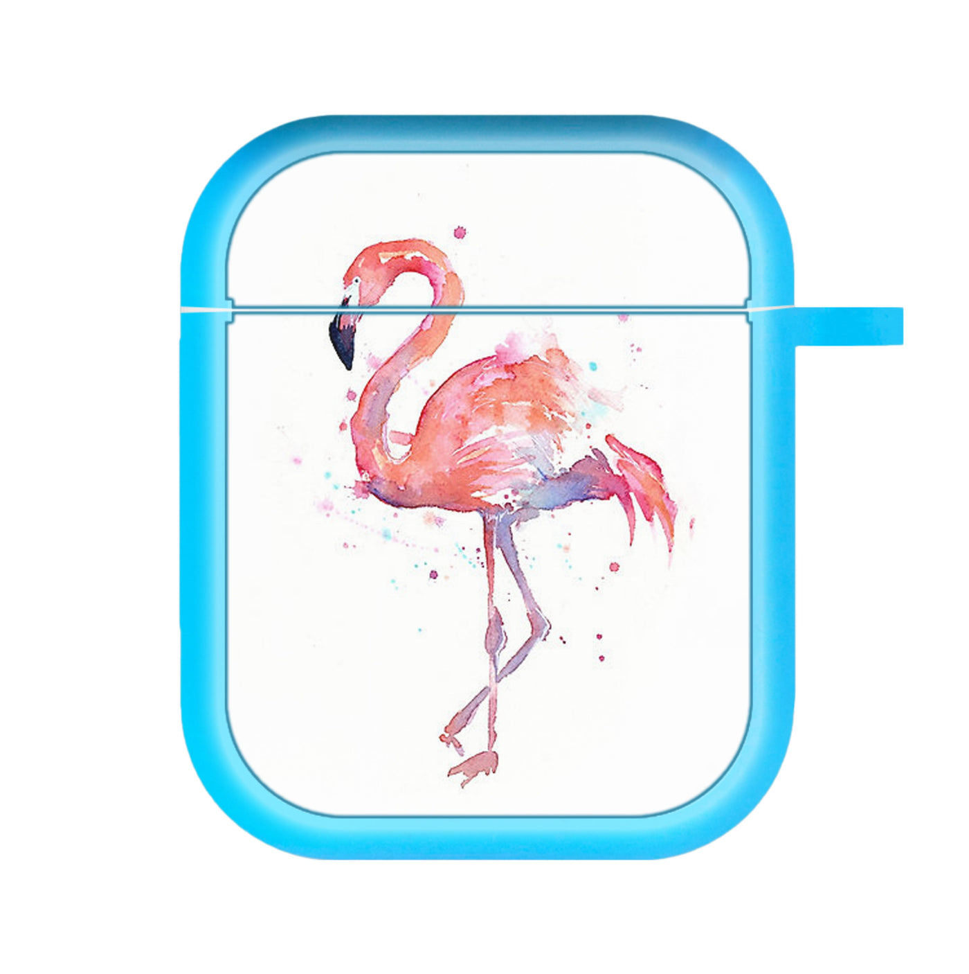 Watercolour Flamingo Painting AirPods Case
