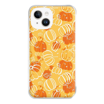 Drawn Pumpkin Pattern Phone Case