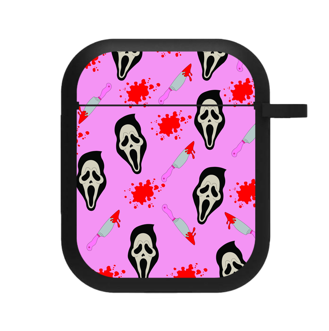 Pink Ghostface Pattern - Scream AirPods Case