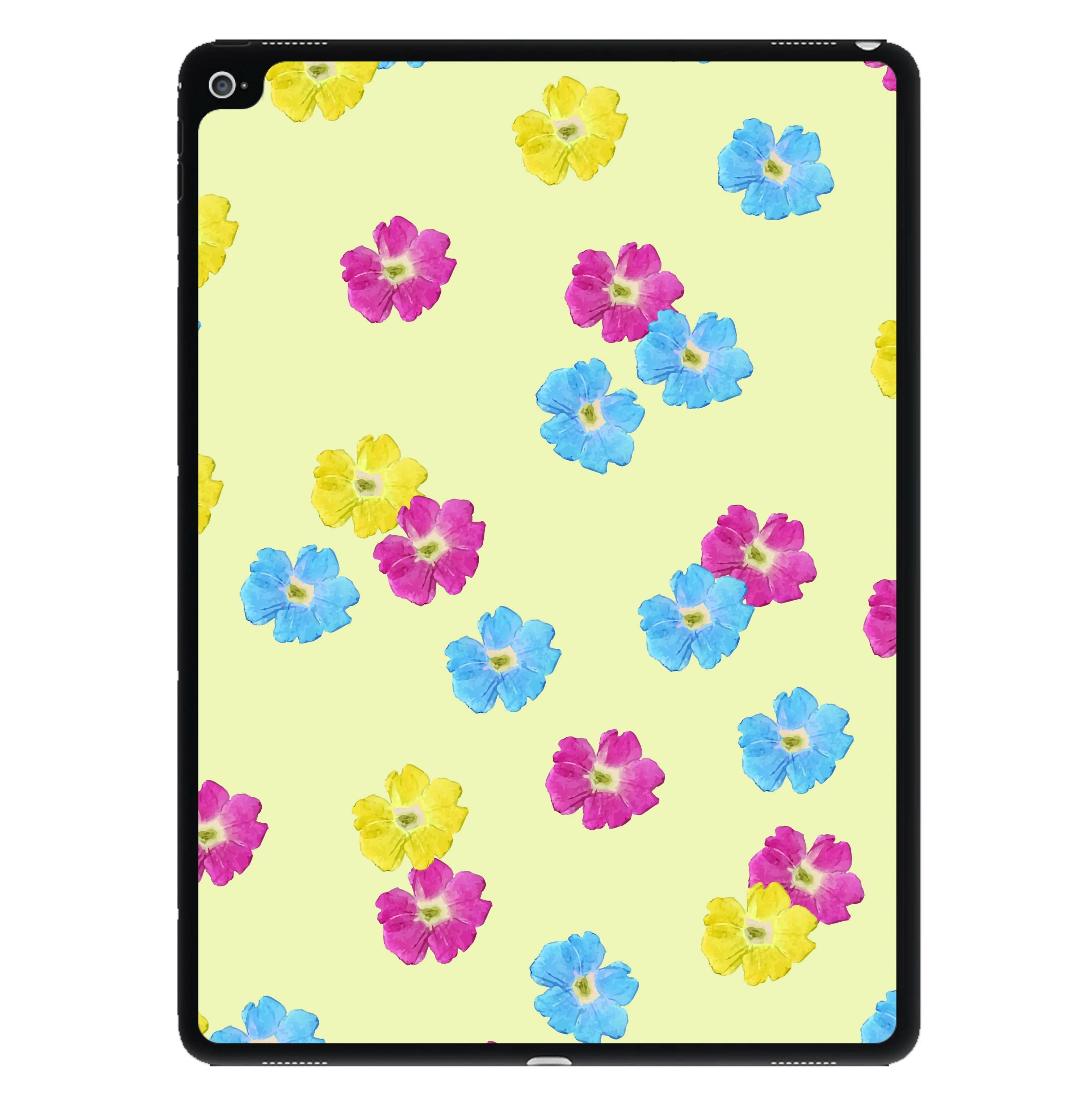 Pastel Pressed Flowers Pattern iPad Case
