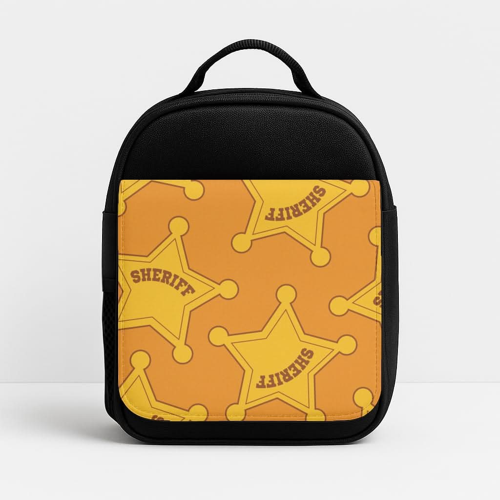 Sheriff Badge Pattern Insulated Lunch Bag