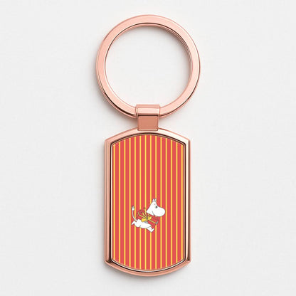 Red Present Moom Rose Gold Keyring