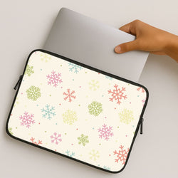 Pastel Snowflakes Pattern MacBook Cover