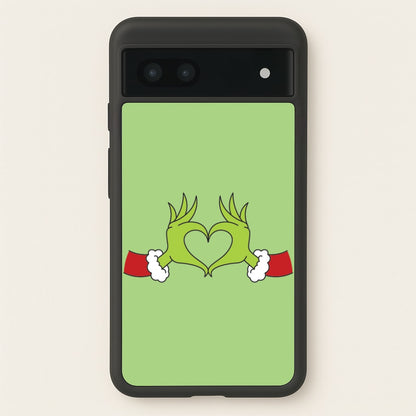 Christmas Green Heart Google Pixel 6a Case