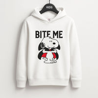 Bite Me Cartoon Beagle Kids Hoodie