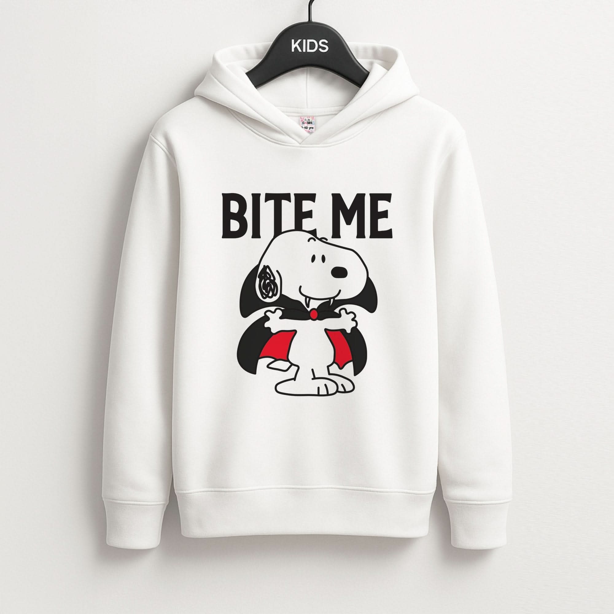 Bite Me Cartoon Beagle Kids Hoodie