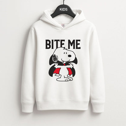 Bite Me Cartoon Beagle Kids Hoodie