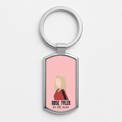 Rose The 16th Doctor Silver Metal Keyring