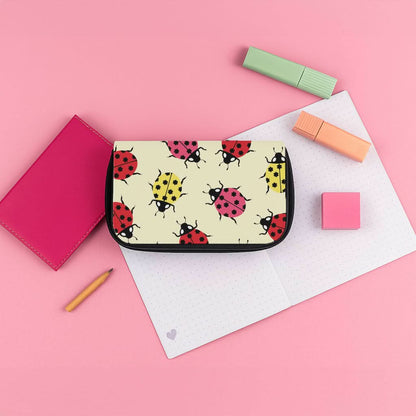  Ladybugs With Flower Spots Pattern Pencil Case