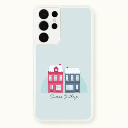 Seasons Greetings Winter Townhouses Galaxy S21 Ultra Case