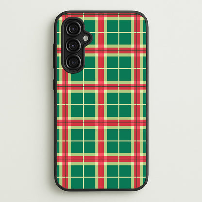 Red And Green Tartan II Christmas Pattern Galaxy A14 Case