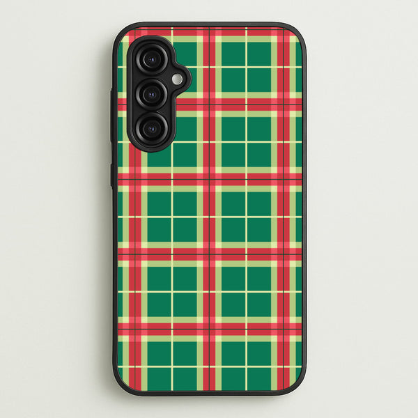 Red And Green Tartan II Christmas Pattern Galaxy A14 Case