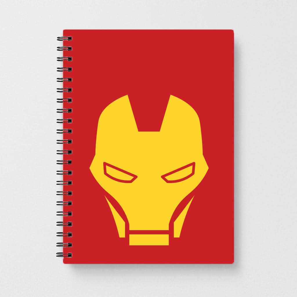 Red Robot Super Hero Face Notebook