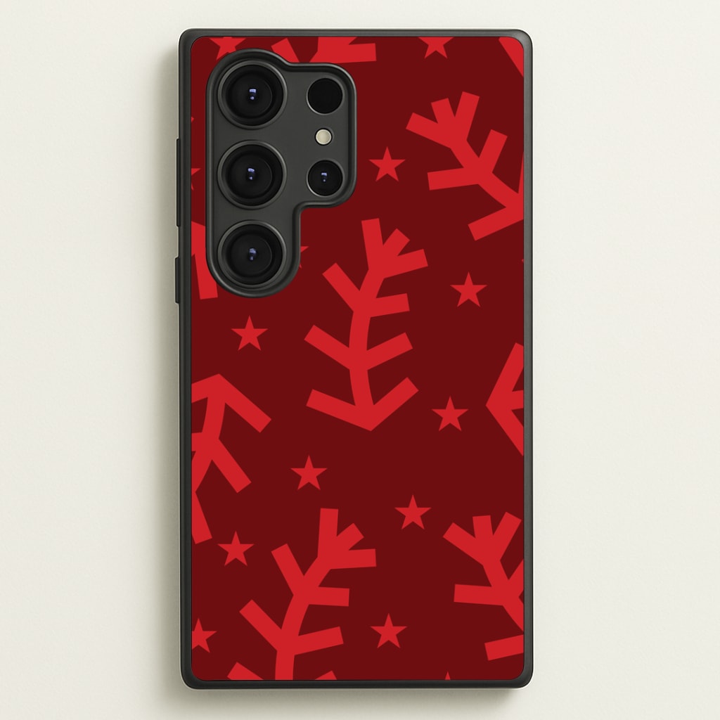 Abstract Ferns And Snowflakes Pattern Galaxy S25 Ultra Case