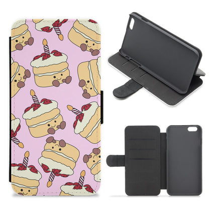 Cake Pattern - Plushy Flip / Wallet Phone Case