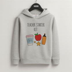 Teacher Starter Kit Grey Kids Hoodie