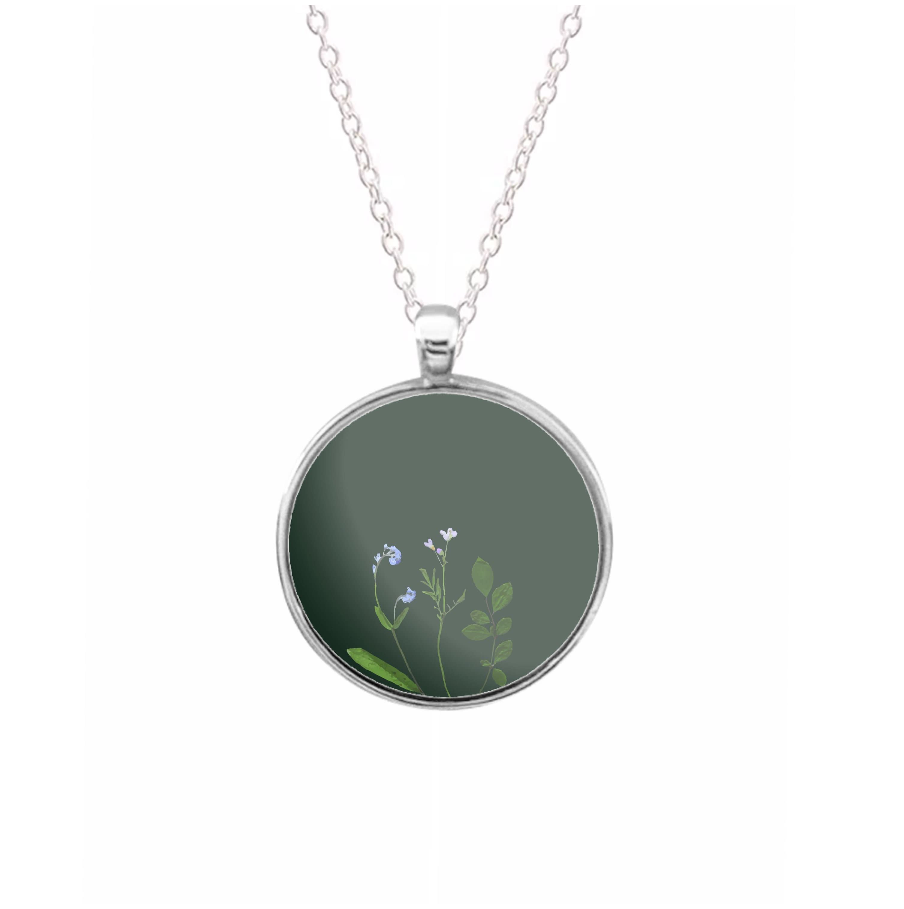 Follow Your Own Path Dark Green Necklace