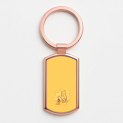 Winnie & Pig Rose Gold Keyring