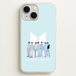 K-Pop Band Tour Pastel Blue iPhone 13 Mini Case