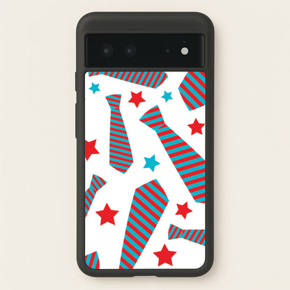 Tie And Stars Pattern Google Pixel 6 Case